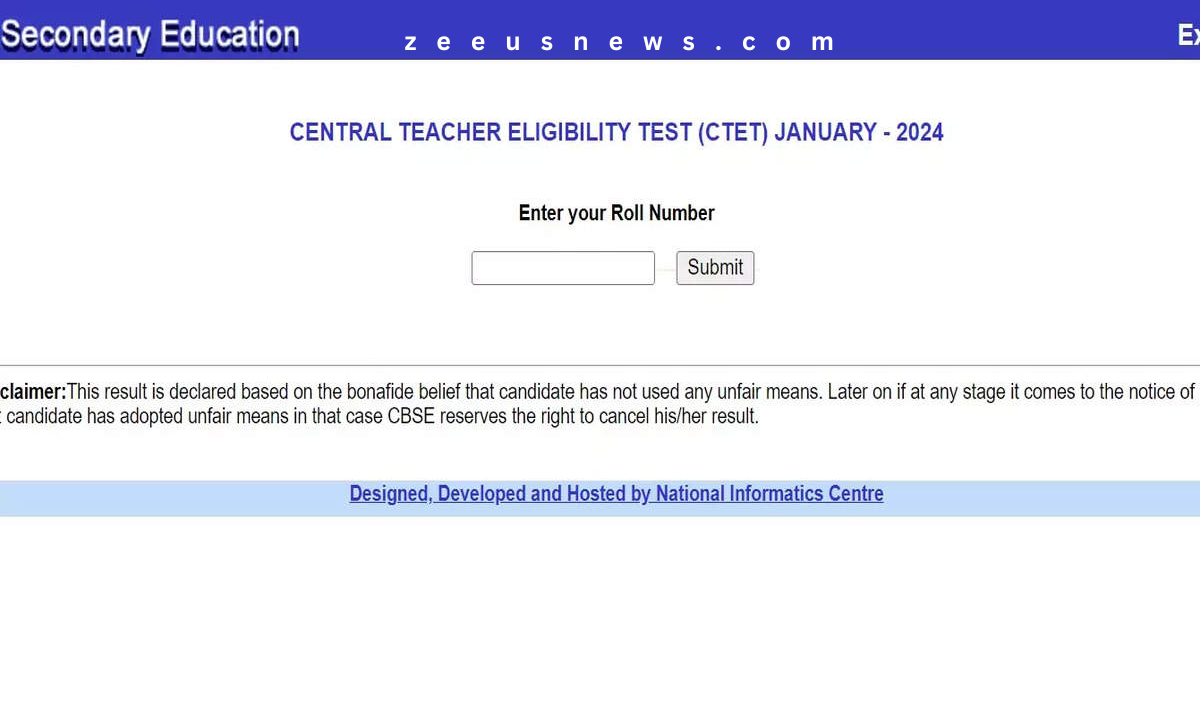 CTET Result 2024 Live Update